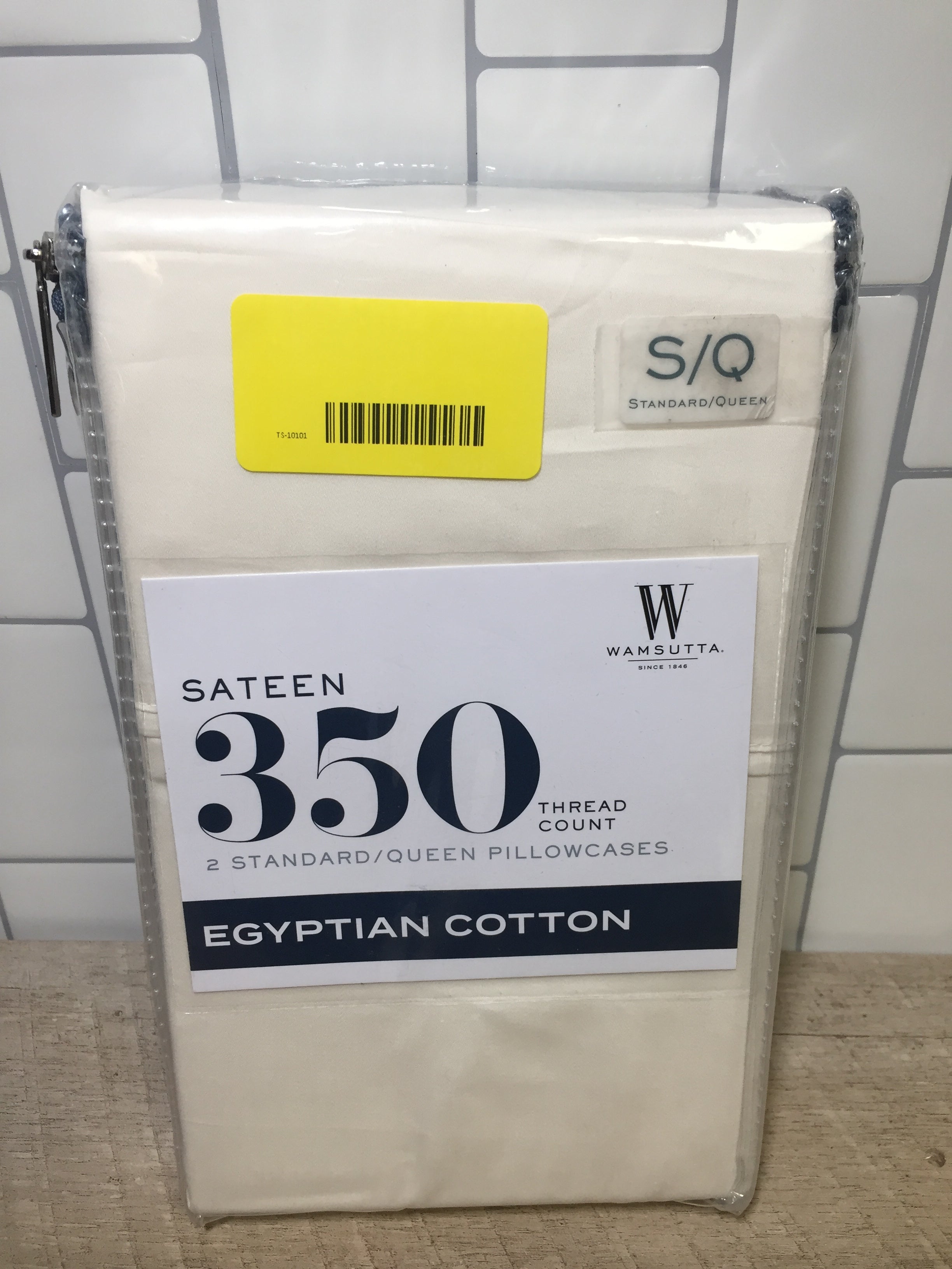 Wamsutta 350-Thread-Count Egyptian Cotton Standard/Queen Pillowcases in Ivory (7008951042231)